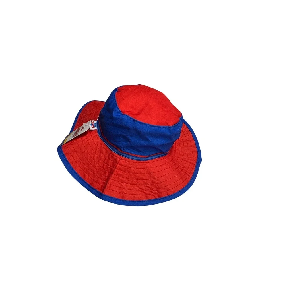 Disney Junior Bucket Hat Kids 3T Red Blue Mickey Mouse Graphic Sun‎ Hat